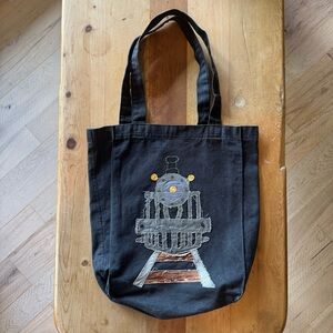 HANDMADE TRAIN TOTE BAG